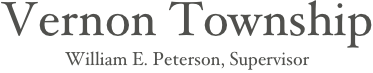 Vernon Township
William E. Peterson, Supervisor